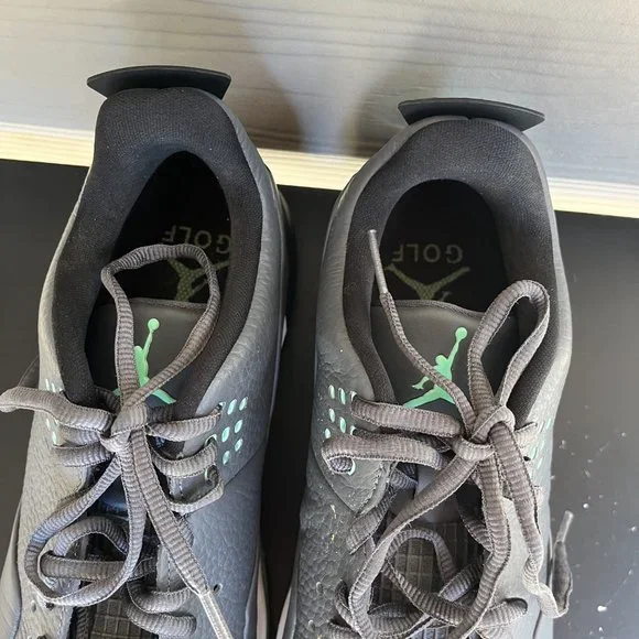 Nike Air Jordan Men's ADG 3 Dark Grey Green Glow Golf Shoes Size 9.5 - Picture 9 of 13